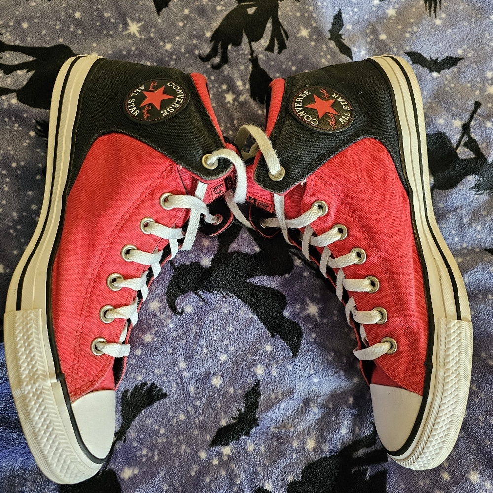 Converse Chuck Taylor All Star High Street Mens 12 Red / Black Athletic Sneaker - Picture 4 of 8